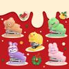 Mini Doll Stapler 400pcs 24/6 Staples Set Cartoon Capybara Bear Rabbit Duck Portable Binder Office Binding Tools School