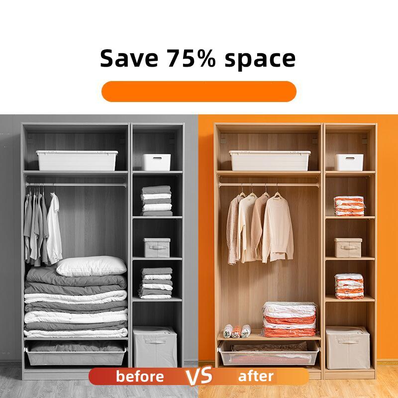 Neue patentierte Vakuumbeutel, große Aufbewahrungsbeutel aus Kunststoff zum Aufbewahren von Kleidung, Decken, Kompressionsbeuteln, leeren Beutelabdeckungen, Reisezubehör