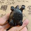 Agarwood Sculpture Money Turtle Ornament Wooden Turtle Office Home Figurines Decoration Accessories Birthday Gift for Family