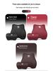 Genuine Leather Car Interior Set: Headrest & Lumbar Support Cushion