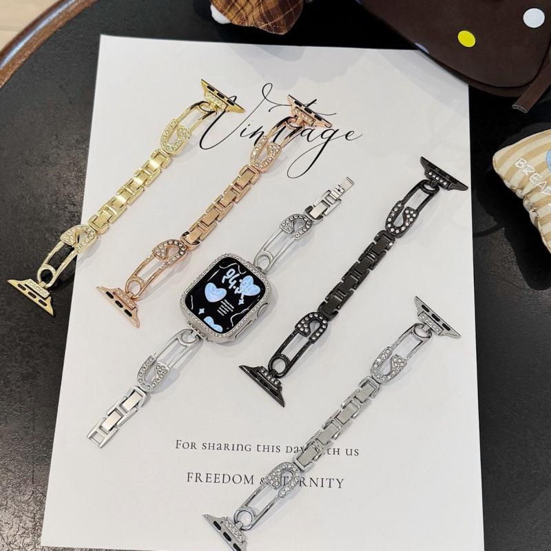 Compatible Strap for Huawei GT654, Fit4, Xiaomi 9Pro & Apple 11 - Hollow Inlaid Diamond Design