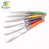 Jaswehome 6pcs Stainless Steel Laguiole Steak Knife Set Dinner Table Knife Flatware Dessert Knife Set of Knives for Dinner