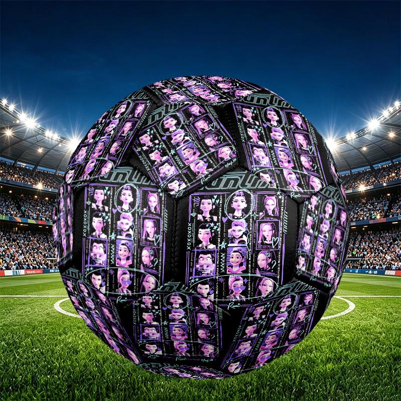 K Print Size 5 Soccer Ball, PU Wear Resistant Football for Match Training and Daily Practice, Birthday Gift for Soccer Fans