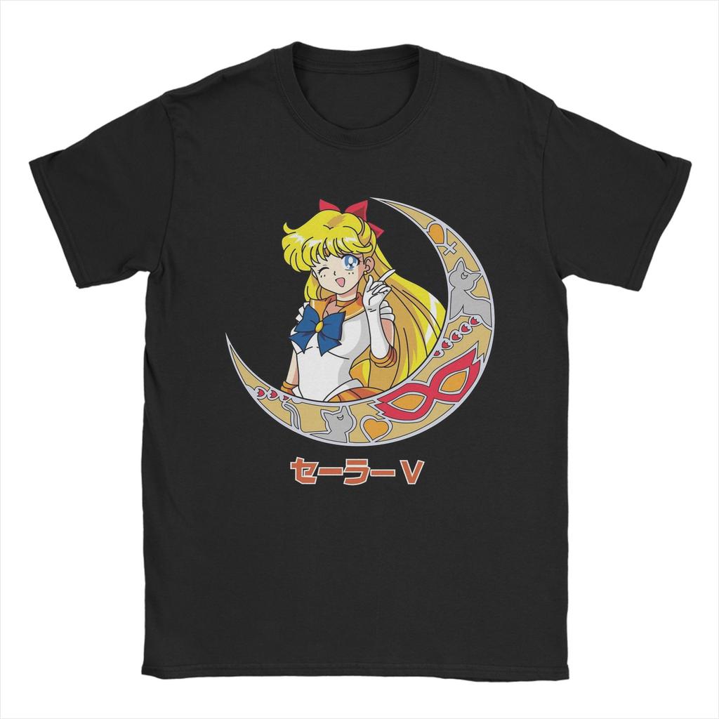 Sailor Moons T-Shirts Herren Reiner Baumwollstoff Vintage T-Shirt Rundhals T-Shirts Kurzarm Oberteile 4XL 5XL 6XL