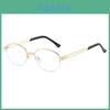 Modern Metal Eyewear Frame For Nearsighted Women With Blue Light Filter Suitable For Long Faces