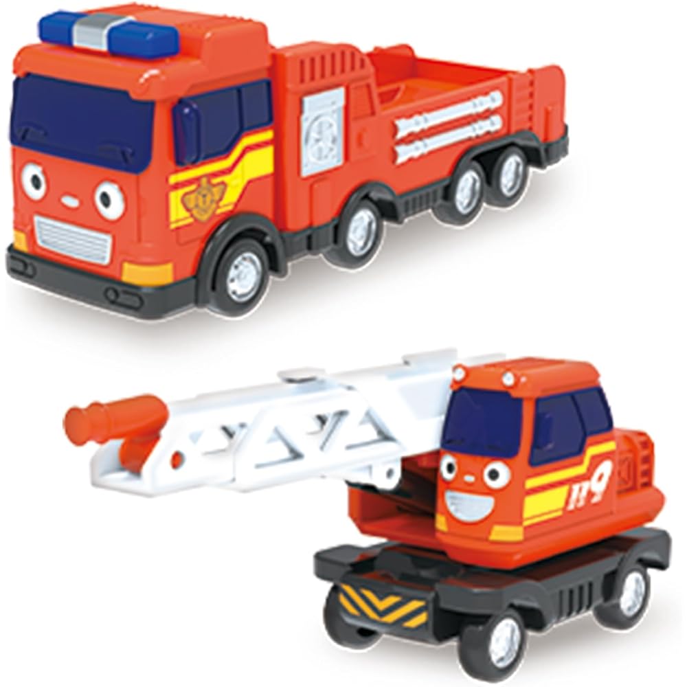 

Bandai Chibikko Bus Tayo Mini Car Double Set with Header and Ladder Toy Vehicle Set