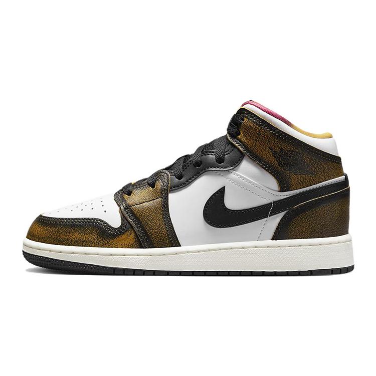 New Jordan 1 Mid SE Orange Wear Away GS DQ8418-071