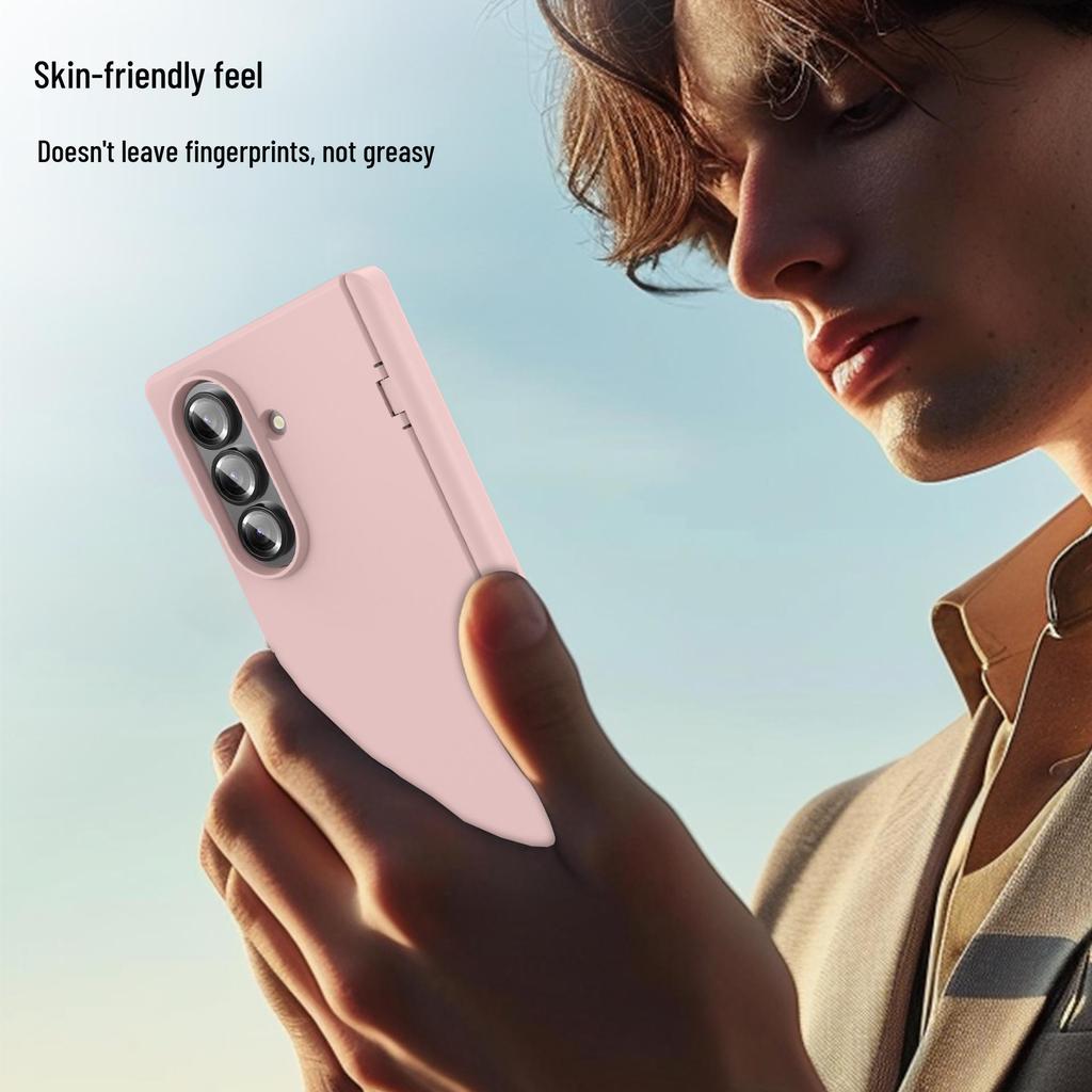 Samsung Z Fold7 Magnetic Wireless Charging Case with Spring Hinge and Skin-Feel Finish, compatible with Fold6.