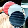 Car 5D Carbon Fiber High Brightness Print Coaster, PVC Rubber Anti-slip Pad Car Cup Holder Mat, For Car Interior Decoration