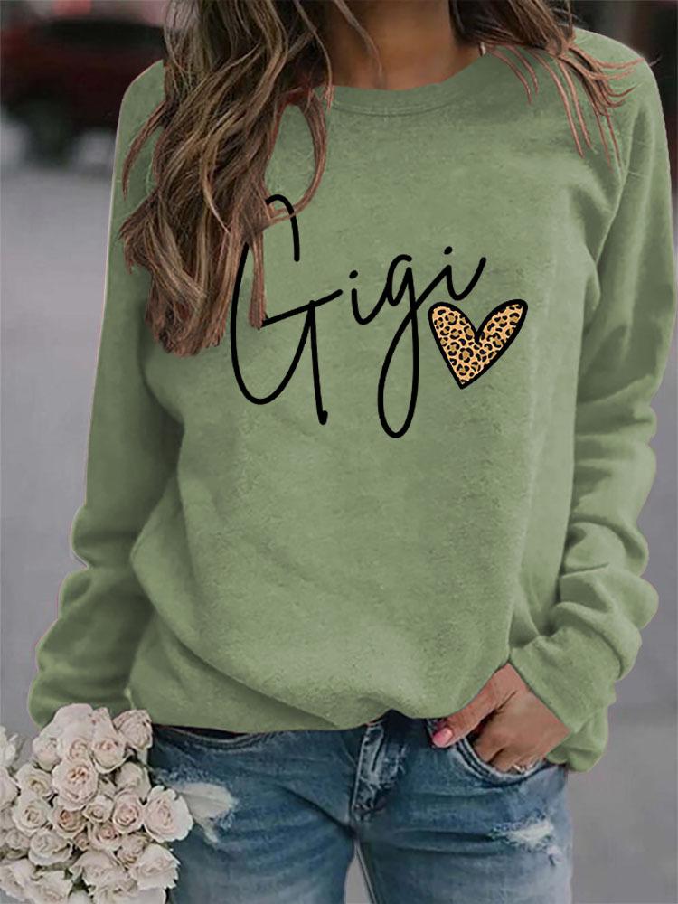 In Stock Women's Round Neck Fashionable Letter Print Hoodie - Loose Fit, Long Sleeve, European & American Style.