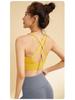 Soutien-gorge de sport antichoc haute élasticité avec coussinets amovibles et boucle pour femmes