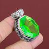 Faceted Green Amethyst Gemstone Pendant Decent Jewelry Beautiful Vintage Pendant 925 Sterling Silver Pendant Handmade Jewelry Gifts For Mom