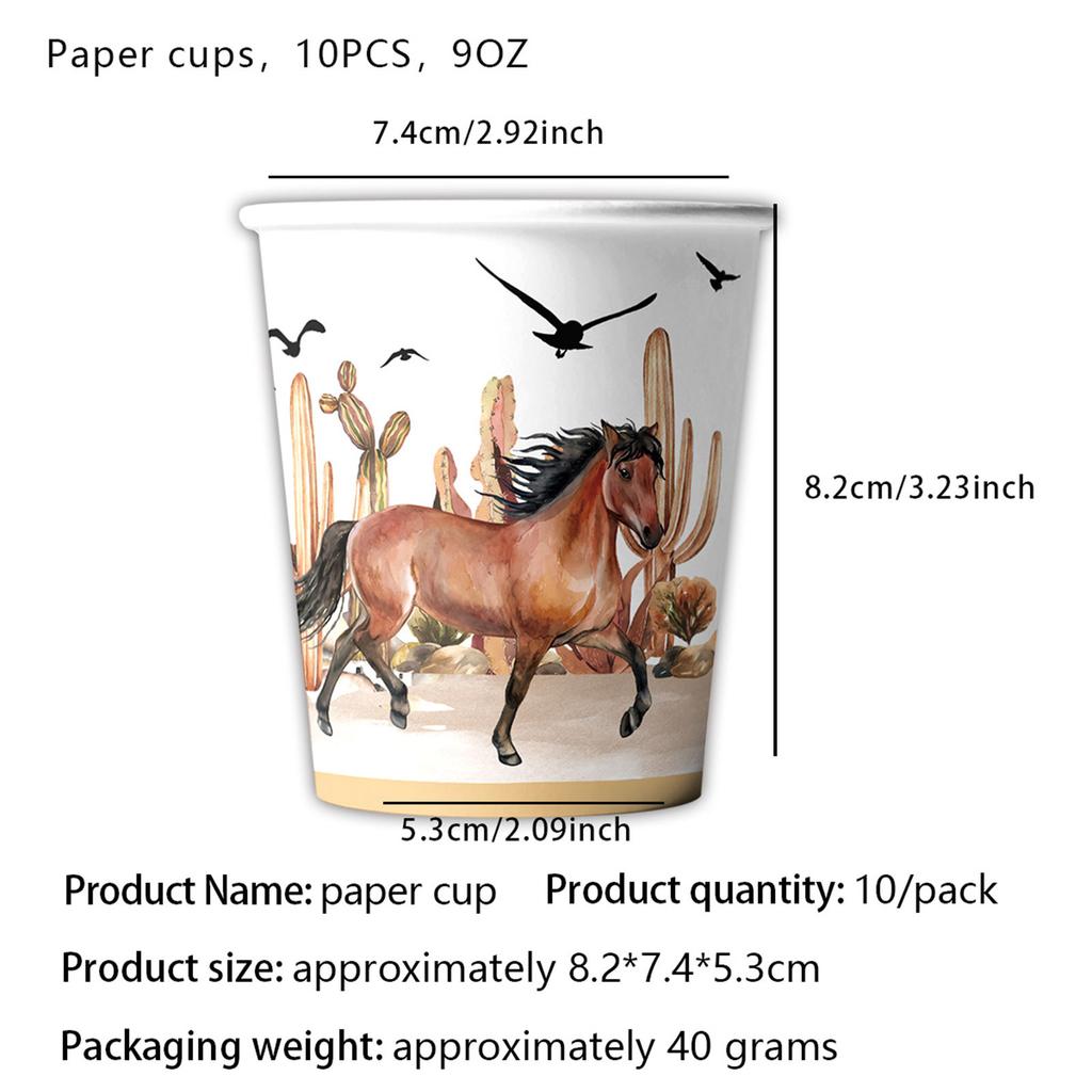 Western Horse Party Tableware Set Wild Horse Derby Day Theme Party Decorations Favors Birthday Party Tableware Set