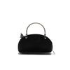 Dior Bag [Customized Cosmetic Bag] CNY Butterfly Pearl Butterfly Niche High-end Light Luxury Semi-circular Velvet Handbag Portable Storage Black