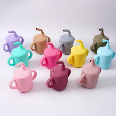 Available: Baby Silicone Sippy Cup & Snack Cup with Straw, Anti-Fall Training Cup, Dog Outdoor Portable Water Cup