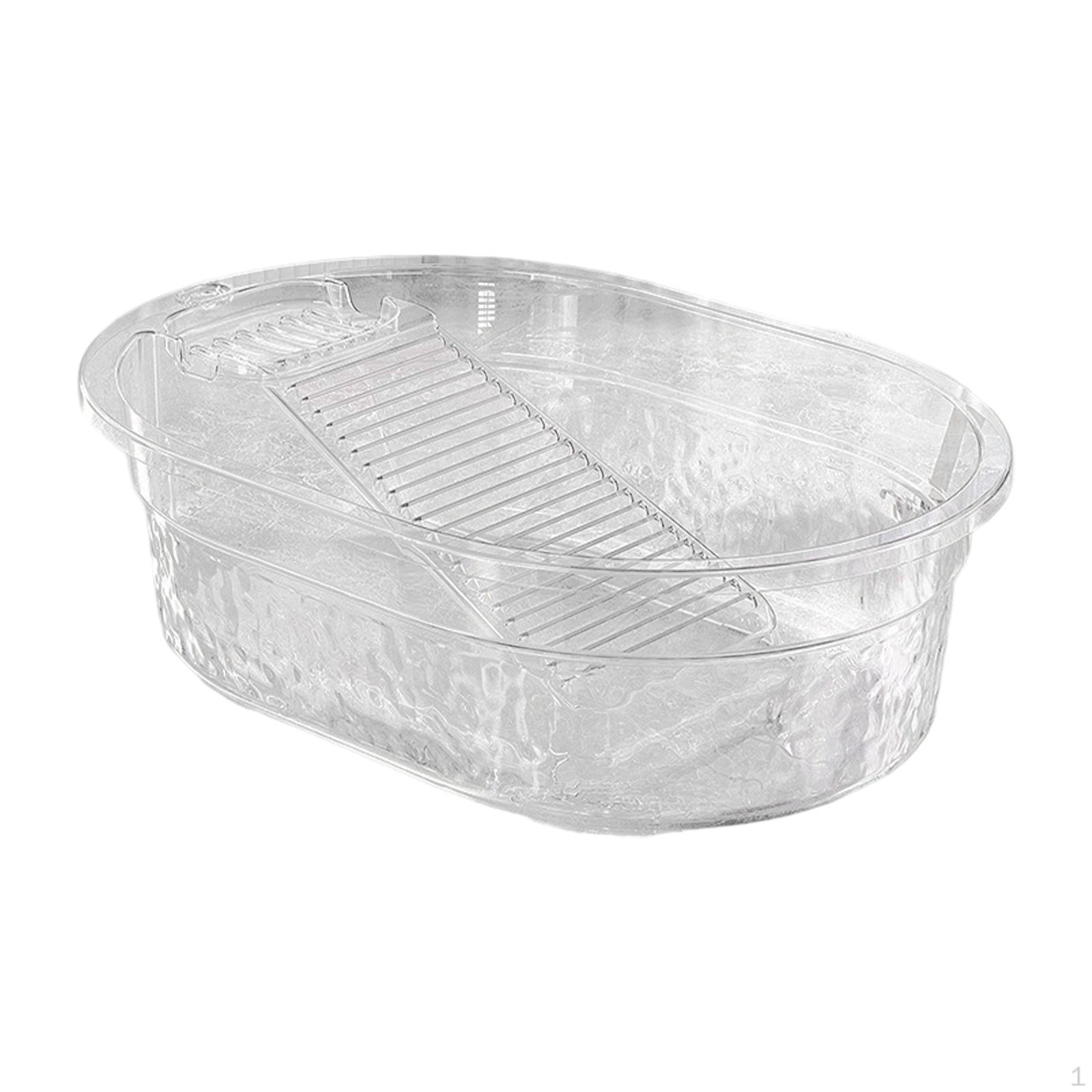 

Laundry Basin Hand Washboard Wash Tub Washbasin Bucket PP Material Suitable for Home чистий