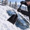 Car Ice Scraper Snow Shovel with Extendable Handle, for SUV Scratch Free Remover Truck Windshield, Scratch-Free Large Pivot Head Removal Tool