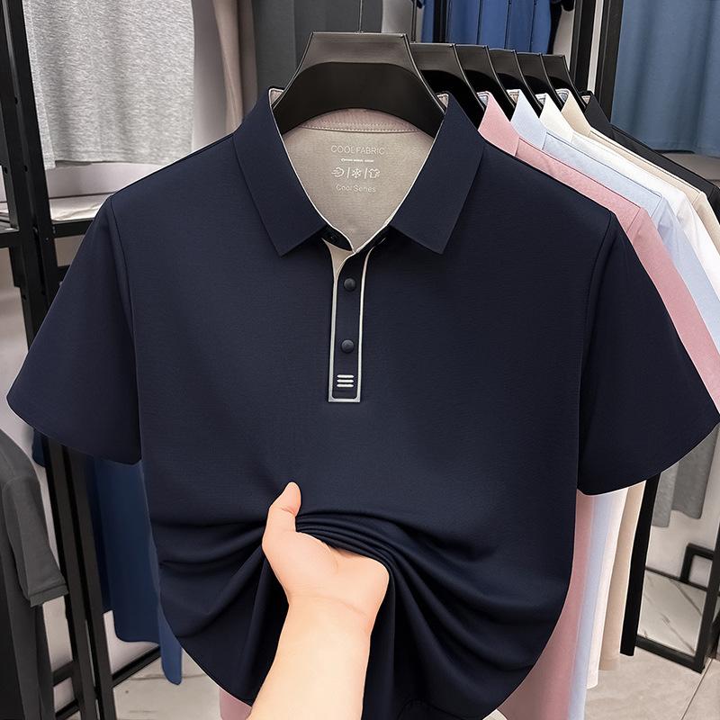 Summer Men'st Lapel Collar Breathable Minimalist Short Sleevepolo