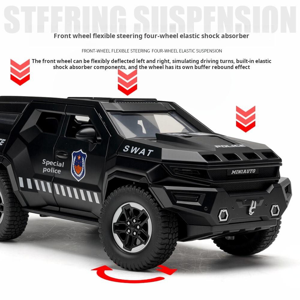 1:24 Scale Rezvani Avenger Simulation Alloy Armored Vehicle Model SWAT Collect Ornament Children Birthday Gift Recommend