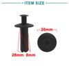 ACROPIX 8mm Hole Black Door Fender Push Plastic Rivet Retainer Clip for Car - 20 Pcs