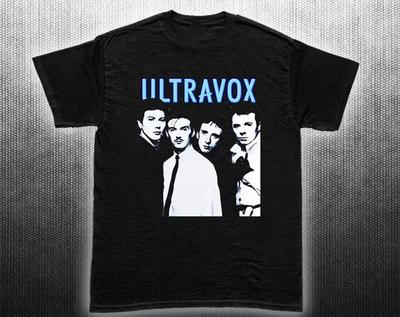 Ultravox schwarzes Unisex Basic T-Shirt mit kurzen Ärmeln, alle Größen S-5XL, Herren CG2311