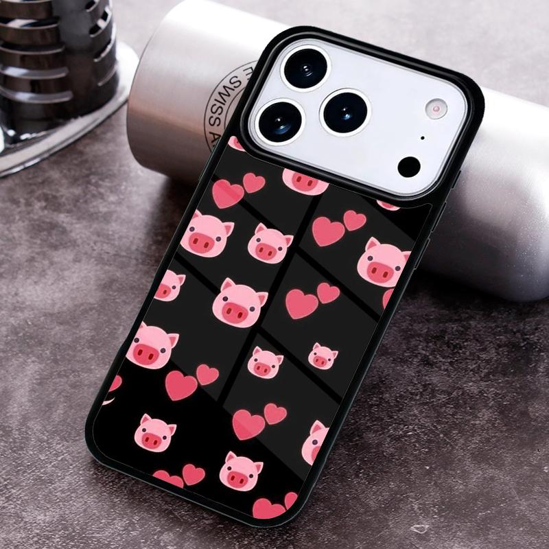 Cute Cartoon Pig Phone Case For iPhone 17 16 15 14 13 12 11 Pro Max Plus 17Air Soft Silicone Cover