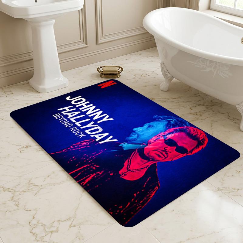 Johnny Hallyday Beyond Rock Living Room Nonslip Area Rug Soft Carpet For Bedroom Game Playroom Sofa Office Home Decor Doormat Christmas Gift C9302670