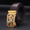 New Men's Belts Fashion Alloy Automatic Buckle Belt Business Casual Belt Genuine Leather Men's Belts Designer Male Waistband