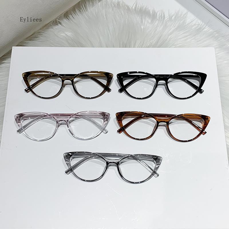 High-end Reading Glasses Fashion Anti-blue Glasses Internet Celebrity Cat-eye Elderly Prescription Glasses Women
