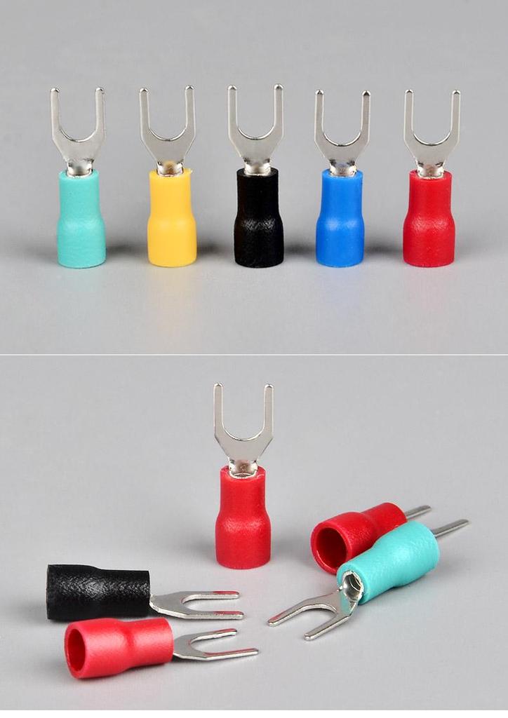 Zongyi SV2-4 U-Shaped European Pre-insulated Copper Terminal (1.5-2.5 Mm²)