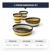 Sea to Summit Frontier Ultralight Foldable Dinnerware Serves 2 2 Large 2 Set, (2 Bowls, Bowls, Cups)
