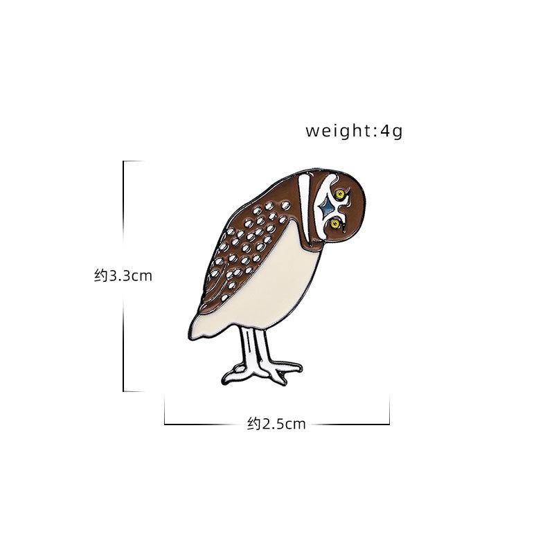 Cartoon animal bird badge exquisite creative alloy paint sparrow bird brooch men's and women's bags clothing accessories