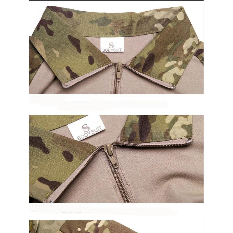 Outdoor Tactical Hiking T Shirts Men Long Sleeve Hunting Climbing Shirt Sport Clothes