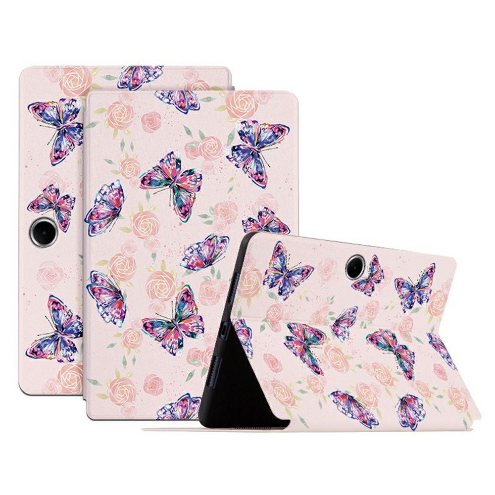 For Oppo Pad SE Protective Tablet Case PU Leather Butterfly Printed Stand Case Folio Flip Cover
