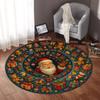 Weihnachtsmann Spielzeug Geschenke Weihnachts-Teppich 3D Optische Illusion Runder Teppich Festliche Feiertagsdekoration Santa-Teppich für Kinderzimmer Winter Zuhause