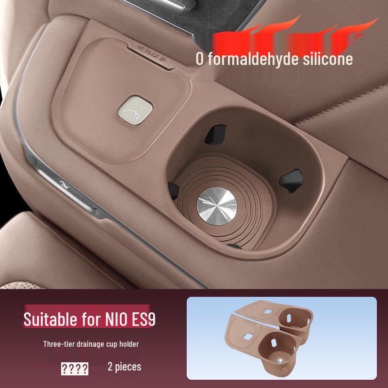 Silicone Cup Holder Pad for 26 NIO ES9 Models - Essential Car Interior Accessory