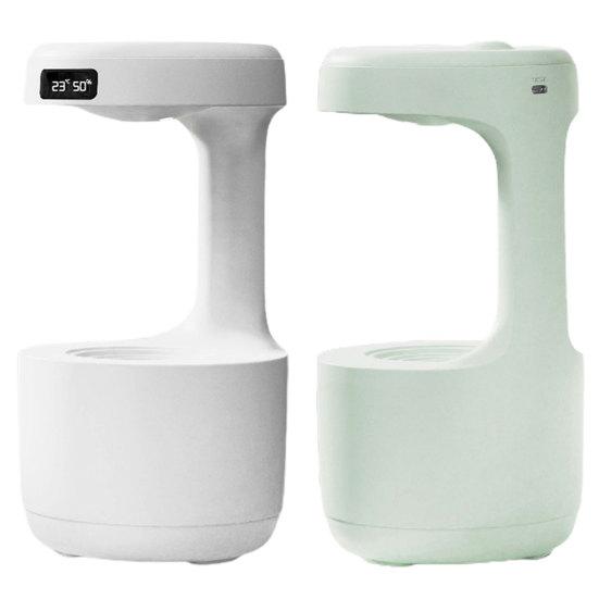 1 Set 800ML Air Humidifier Anti-gravity Water Droplet Reflow Weightless Sprayer LED