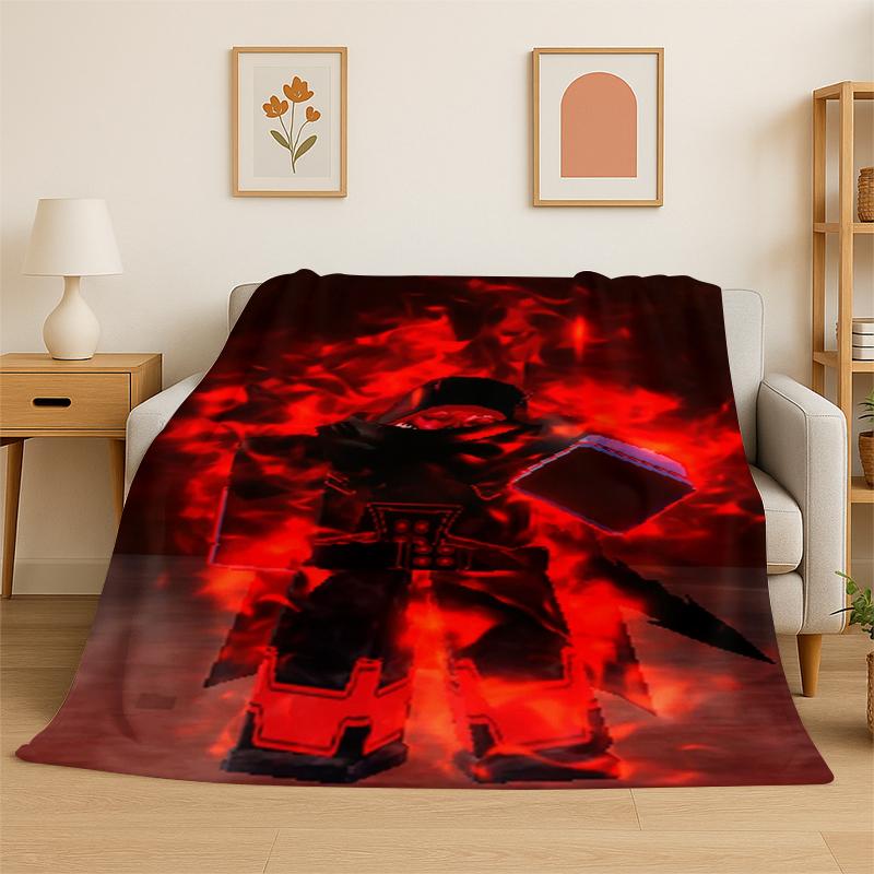 

Classic B-Blox Fruit Cartoon Game Flannel Blanket Soft Warm Throw Blanket for Bedroom Living Room Bed Travel Camping Picnic 75x90cm