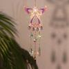 Crystal Wind Chimes Rotating Light Collection Pendant Home Decor Wind Spinner  Door