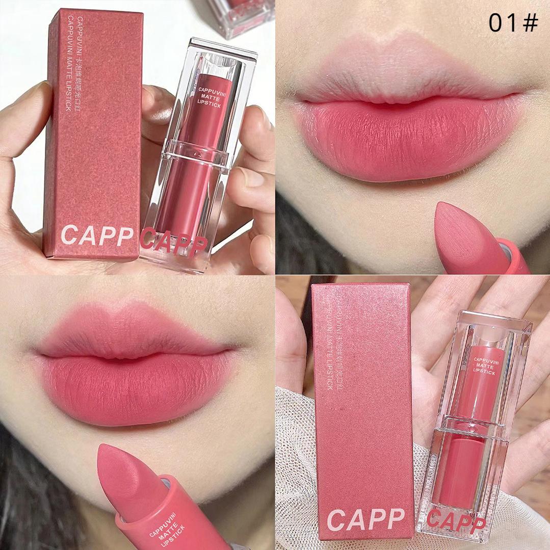 

6 цветов, матовая помада, водостойкая бархатная помада, сексуальный красный, коричневый, телесный пигмент, стойкий блеск для губ, макияж для губ 01