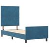 Boxspring Bed with Headboard Dark Blue 80 X 200 Cm Velvet