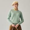 Zhaojun Women's 2025 A/W 100% Cashmere Crew Neck Cable Knit Pullover