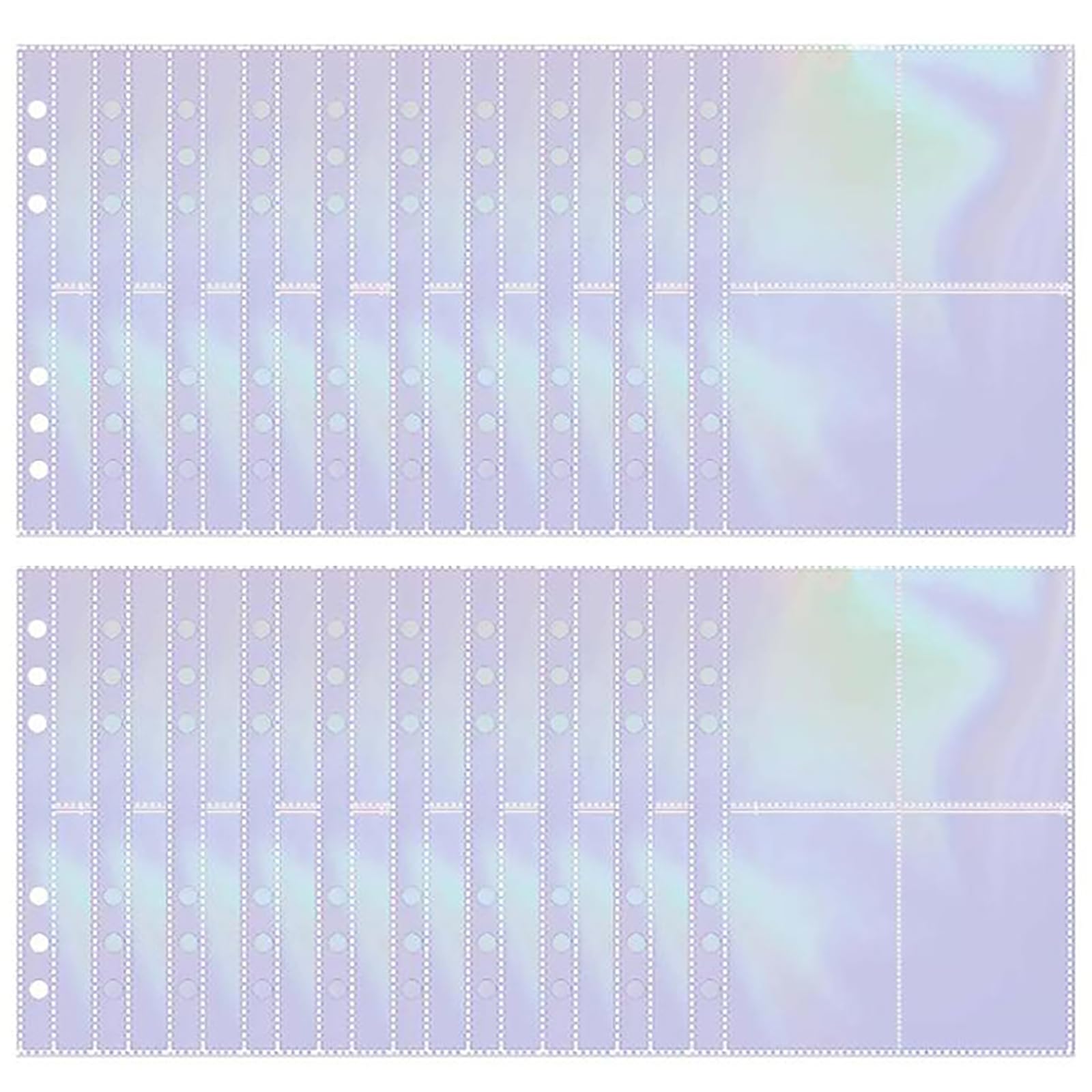 

KDSSYFT Clear Pocket 20 A5 Sticker Book Holographic Ideal for Storing Business and Compatible with King Jim FabLab Adult Sticker Collection Binders