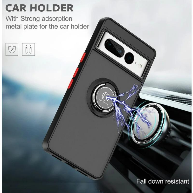Rotatable Bracket Stand Phone Case for Pixel 7 Pro Pixel7 Pixel 6 Pro Finger Ring Holder Hard Back Cover