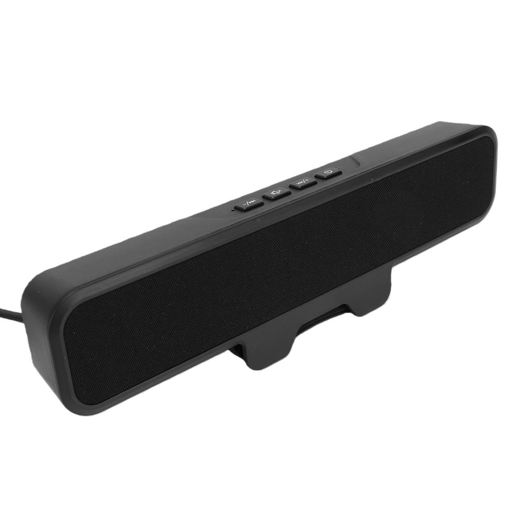 10W Clip On PC Speaker USB A USB C Wired Stereo Speaker Bar for Desktop Computer with Volume Control Mute Key