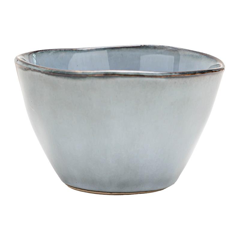 Retro Rice Bowl Household Eating Small Bowl Ceramic Bowl Japanese Kiln Glazed Tableware Rice Bowl Round Salad Bowl