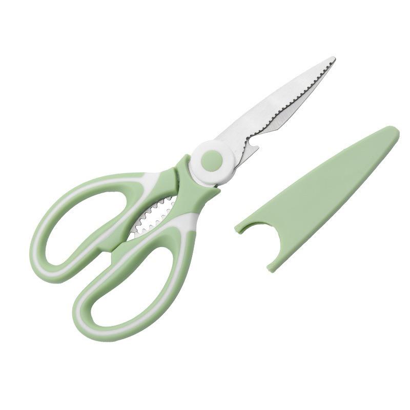 Household Sharp Stainless Steel Bone Cutting Kitchen Artifact with Cutting Cover Multi Functional Panda Scissors