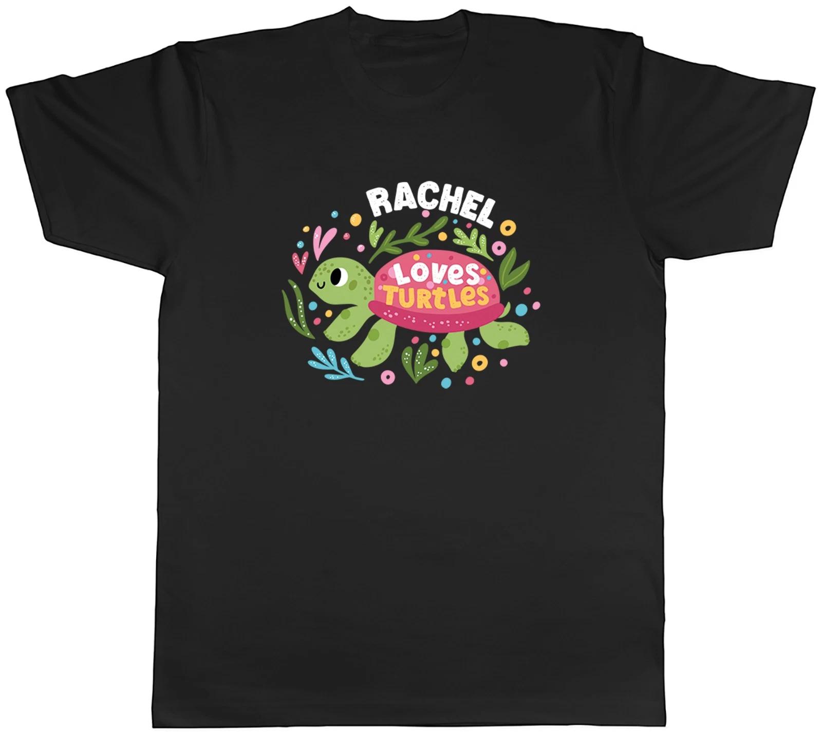 Personalised Any Name Loves Turtles Mens T-Shirt Tee Gift Top XXXL
