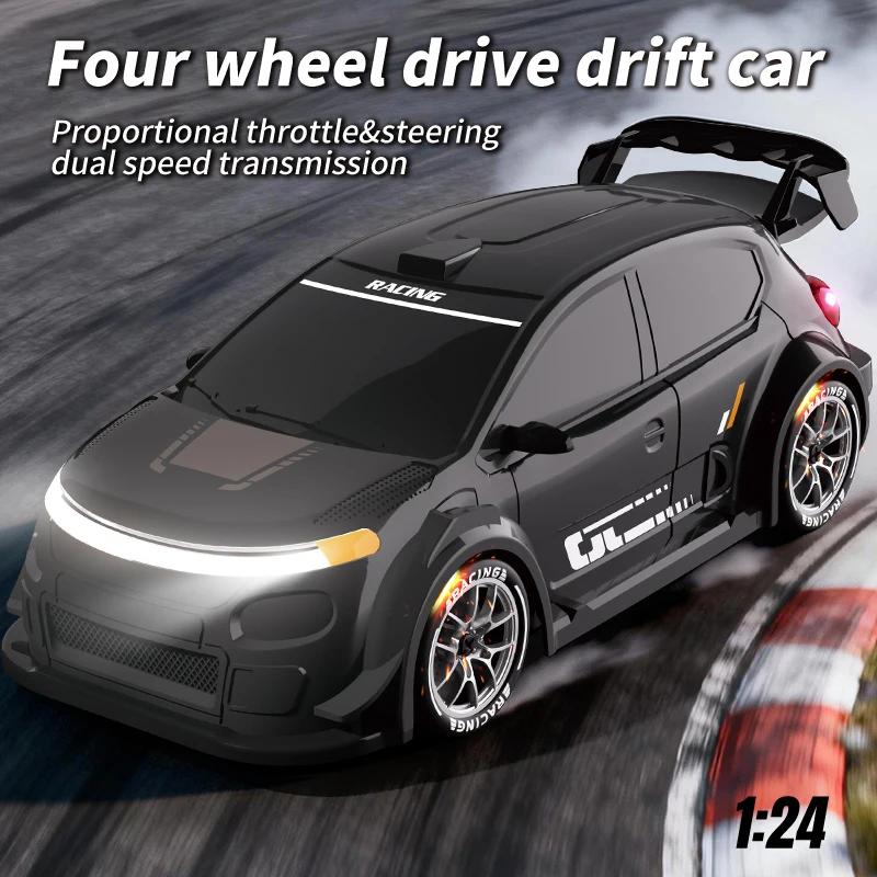 ZWN 1/24 Remote Control Drift Car Hight Speed 2.4G Wireless 4WD Rc Car Racing Model with LED Lights Vehicle Toy for Children