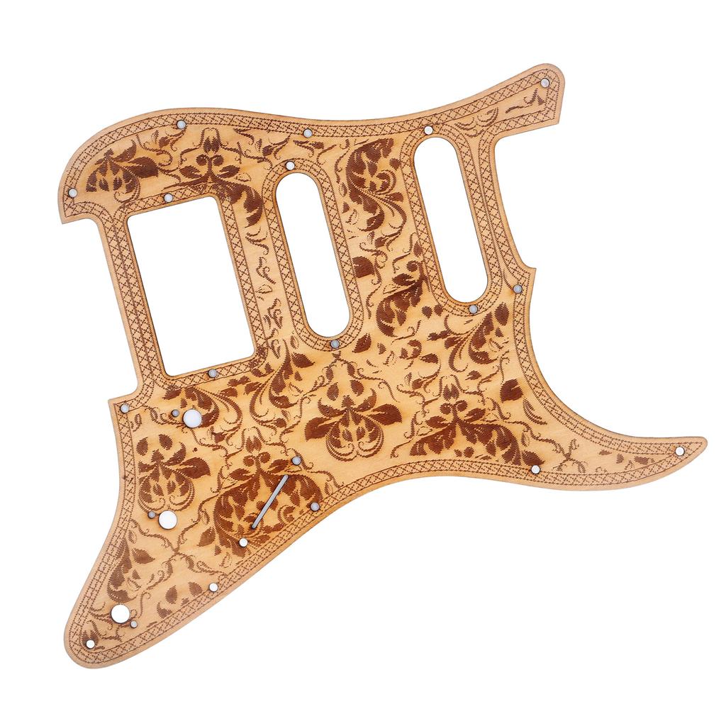 Electric Guitar Pickguard Maple Wood Carving Anti Scratch Guard Plate for ST Guitar